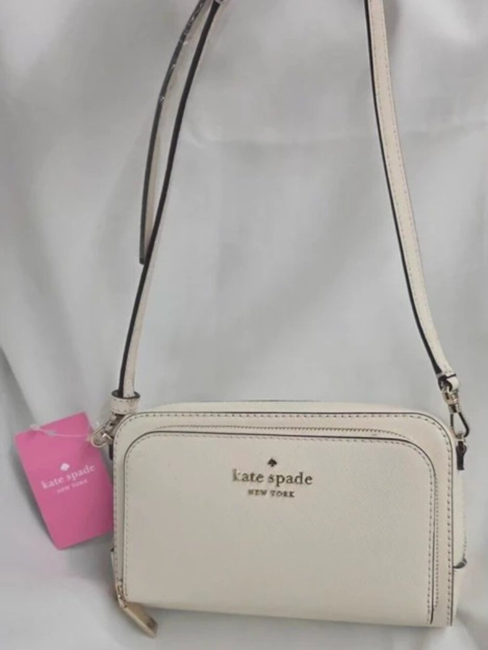 kate spade cream crossbody bag with gold hardware